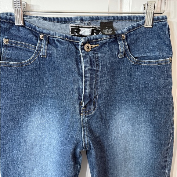 Vintage 90s Y2K R4R Jean Capris Cutout Size 5 Juniors 28 in - Picture 3 of 5
